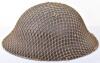 WW2 British Home Guard Steel Helmet with Camouflaged Net - 4