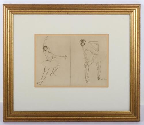 Sir William Russell Flint R.A. P.R.W.S. (British 1880-1969), two studies of a ‘Denise’ a ballerina, sepia tone print, circa 1950, 1st Edition