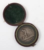 19th century French silver Paris-Dieppe medal ‘Souvenir M.M.Taconnet’ ‘Revue Des Sports’