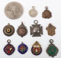A group of motor cycling medals, including a silver and silver and enamel medal for Bristol Motor Cycling Club 1920 and R.M.C 1928