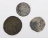 Scotland, Mary alloy Plack and a James Vi Eight Thistle Merk, 1602, Charles I Twenty Pence - 2