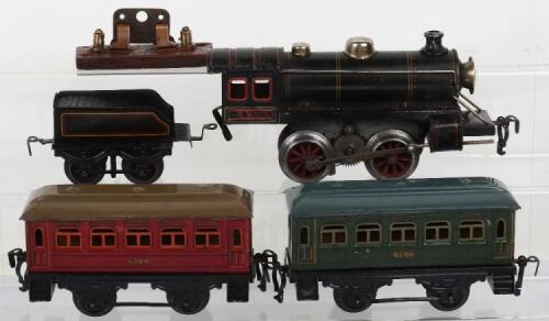 Kellerman electric 0-4-0 locomotive and coaches, 1920s