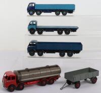 Four Dinky Toys Foden 1st type trucks