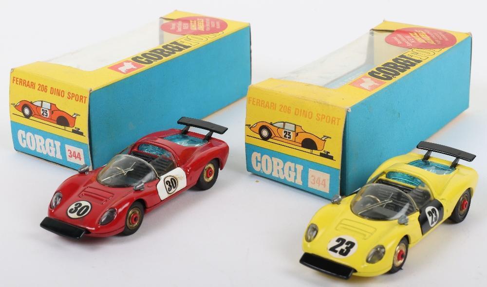 Two Boxed Corgi Toys 344 Ferrari 206 Dino Sport