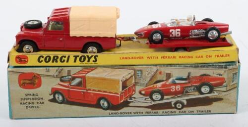 Corgi Land Rover Racing Set Corgi Toys Gift Set 17 Land-Rover with Ferrari Racing Car on trailer