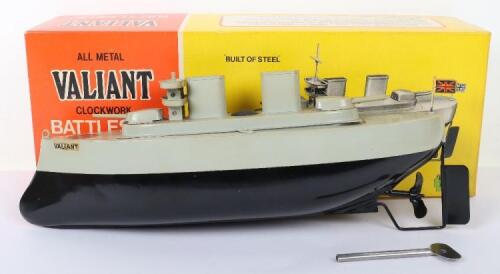 Sutcliffe Model Valiant Clockwork Tinplate Battleship