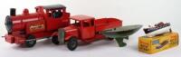 Triang Tip Bedford Lorry, 1950’s red pressed steel tipping lorry