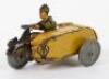 Mettoy Tinplate clockwork AA Motorcycle Combination,