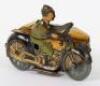 Mettoy Tinplate clockwork AA Motorcycle Combination, - 2