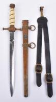 Rare Axis Forces German Made Yugoslavian Diplomatic Officials Dress Dagger