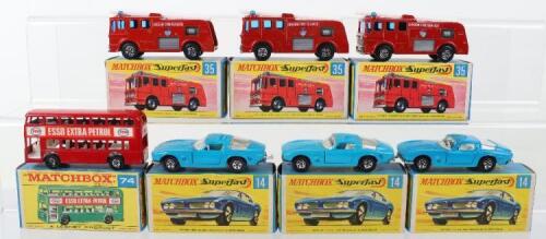 Seven Boxed Matchbox Lesney Superfast Models