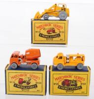 Three Matchbox Moko Lesney Regular Wheel Construction Models