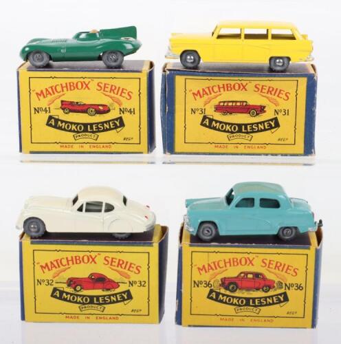 Four Matchbox Moko Lesney Regular Wheel Model Cars