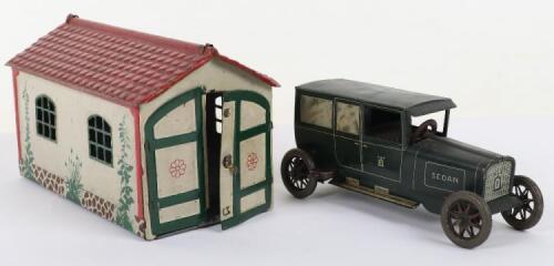 Lehmann (German) Tinplate 771 Garage and 765 Sedan Car