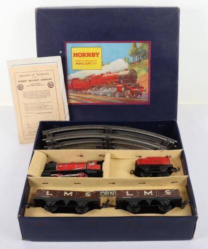 Boxed Hornby 0 Gauge Goods Train Set M1