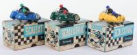 Three Vintage Boxed Scalextric Motorcycle Racing Typhoon