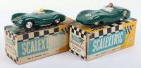 Two Vintage Boxed Scalextric Jaguars