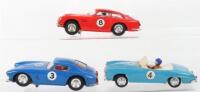 Three Vintage unboxed Scalextric Cars