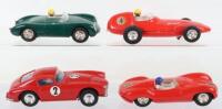 Four Vintage Unboxed Scalextric slot cars