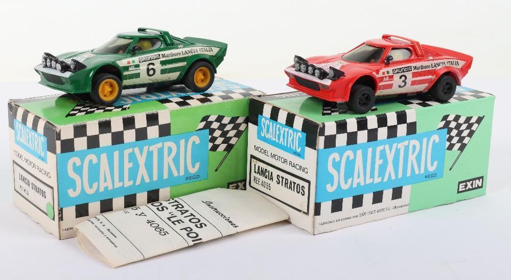 Two Boxed Spanish Scalextric Lancia Stratos Slot Cars