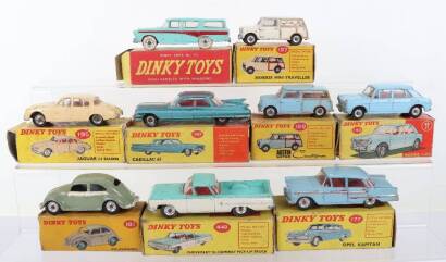 Nine Playworn Boxed Dinky Toys