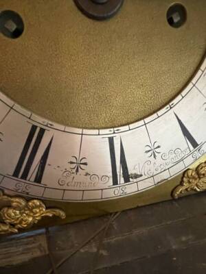 A rare 18th century four pillar longcase clock, brass and silvered dial signed Edmund Massey London - 20