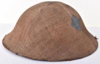 Rare Early 1st Pattern British Steel Combat Helmet with its Original Trench Cover