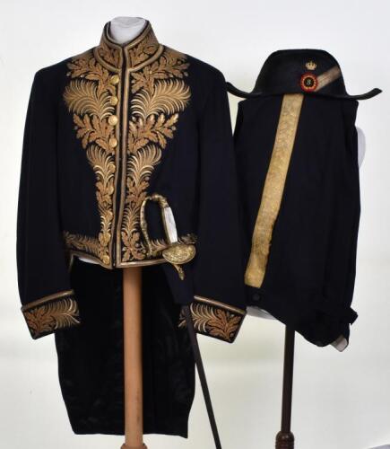 Belgium Diplomatic Service Full Dress Uniform and Sword