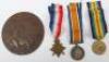 Great War Casualty Medal Trio and Memorial Plaque to a Private Who Was Missing Presumed Killed in Action with the Durham Light Infantry in 1918 - 2