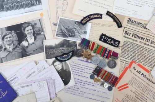 Outstanding Medals, Insignia and Paperwork Archive of Signalman Robert W Chapman Royal Signals Attached 1st SAS Brigade, Late Kings Own Royal Regiment, Captured After S.O.E Operation Disclaim in Occupied Yugoslavia, Multiple Escape Attempts from Captivity