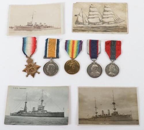 An Interesting Long Service Medal Group of 5, Served on HMS Indomitable During the Battle of Jutland 1916