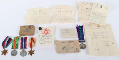 Scarce WW2 East Africa 1940 Worcestershire Regiment Officers Casualty Medal Group of Five