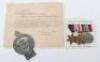 WW2 Medal Group of Four Attributed to Grenadier Guardsman 2619070 E Maguire Who Was Involved in the Production of the Regimental Daily Newspaper the &lsquo;News Guardian&rsquo;