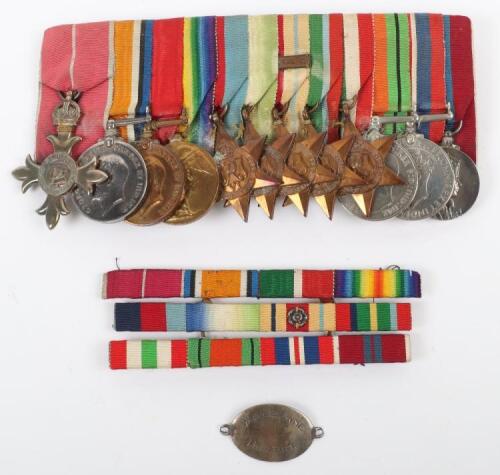 The Impressive Second World War Far East Order of the British Empire Group of Twelve for Service in both World Wars with a Maximum Campaign Star Entitlement