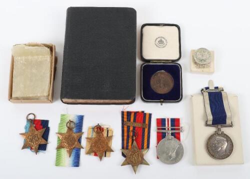An Interesting WW2 Naval Long Service Medal Group of 6 to Petty Officer Frederick Smith Who Was Mentioned in Despatches Twice, Forfeited his Long Service Medal (later restored) and was Interned by the Vichy French Forces in North Africa