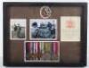 Framed WW2 Campaign Medal Group of Trooper A E Dearman Royal Armoured Corps, late Royal West Kent regiment and Reconnaissance Corps