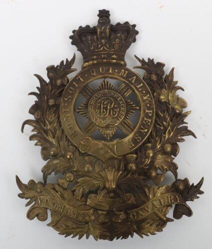 Victorian East Lothian Yeomanry Other Ranks Helmet Plate