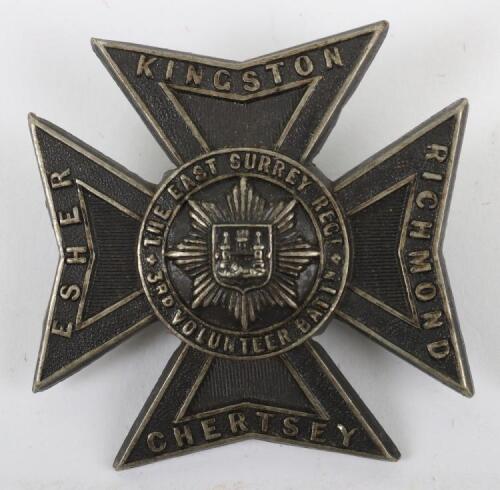 3rd Volunteer Battalion East Surrey Regiment Officers Cap Badge