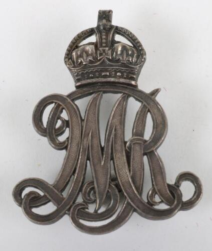 Hallmarked Silver Queen Mary’s Regiment Surrey Yeomanry Arm Badge