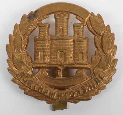 Rare All Brass 4th Battalion Northamptonshire Regiment Cap Badge