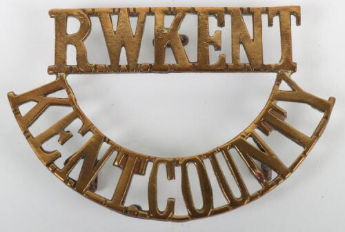 Scarce 10th Service Battalion Royal West Kent Regiment Shoulder Title