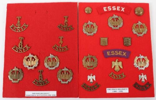 Selection of Badges and Insignia of the Essex Regiment and Territorial Battalions Essex Regiment