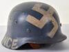 WW2 German “War Trophy” Brest France Steel Combat Helmet - 2