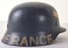 WW2 German “War Trophy” Brest France Steel Combat Helmet - 7
