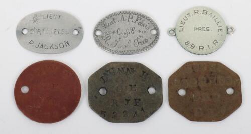 Grouping of Identity Discs of Royal Irish Rifles and Royal Irish Fusiliers