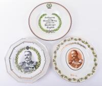 3x Imperial German Patriotic China Plates / Dish