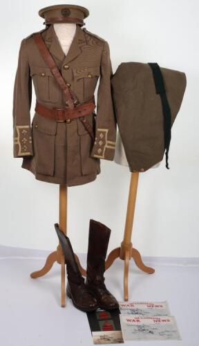 WW1 British Cuff Rank Uniform Grouping of a Captain in the Dorsetshire Regiment
