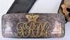 7th (The Princess Royals) Dragoon Guards Officers Hallmarked Silver Pouch and Cross Belt - 2