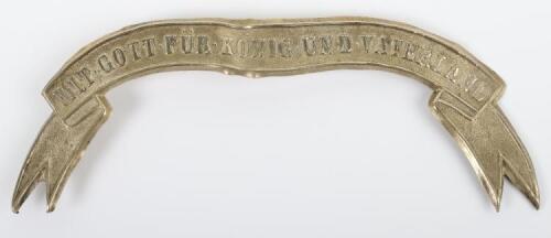 German Scroll Imperial German Hussars Busby Scroll