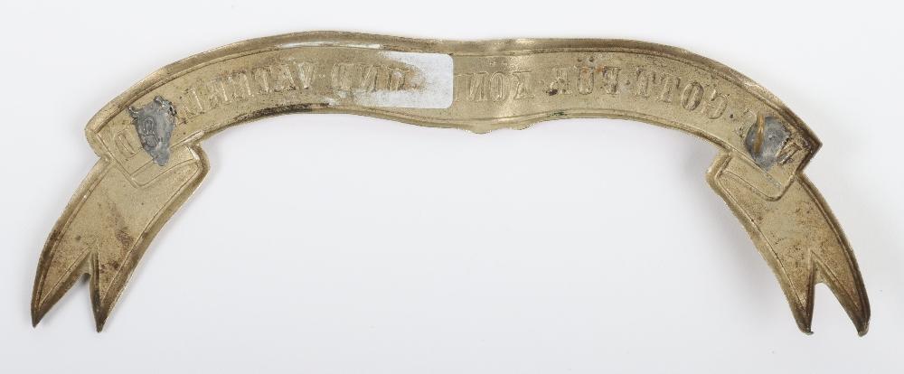 German Scroll Imperial German Hussars Busby Scroll